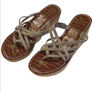 Sam Edelman Cork Wedge Platform Sandals